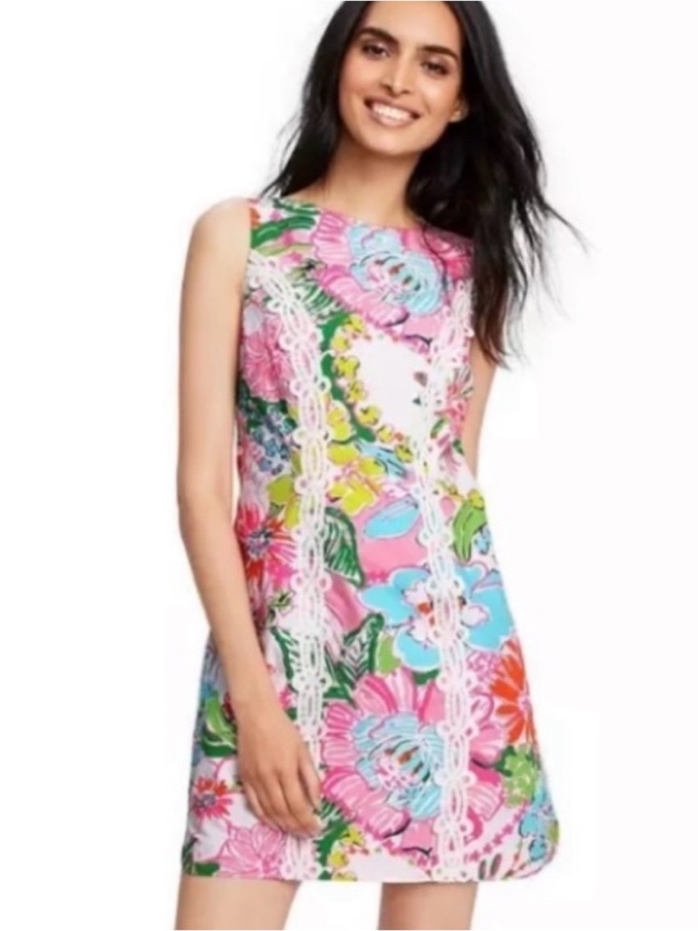 Lilly Pulitzer for Target Nosey Posey Applique Shift Dress Size 4 NWT